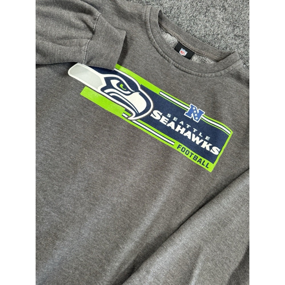 NFL Team Apparel Seattle Seahawks Sweatshirt XXL Gray Crewneck Pullover